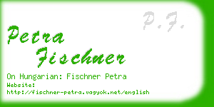 petra fischner business card